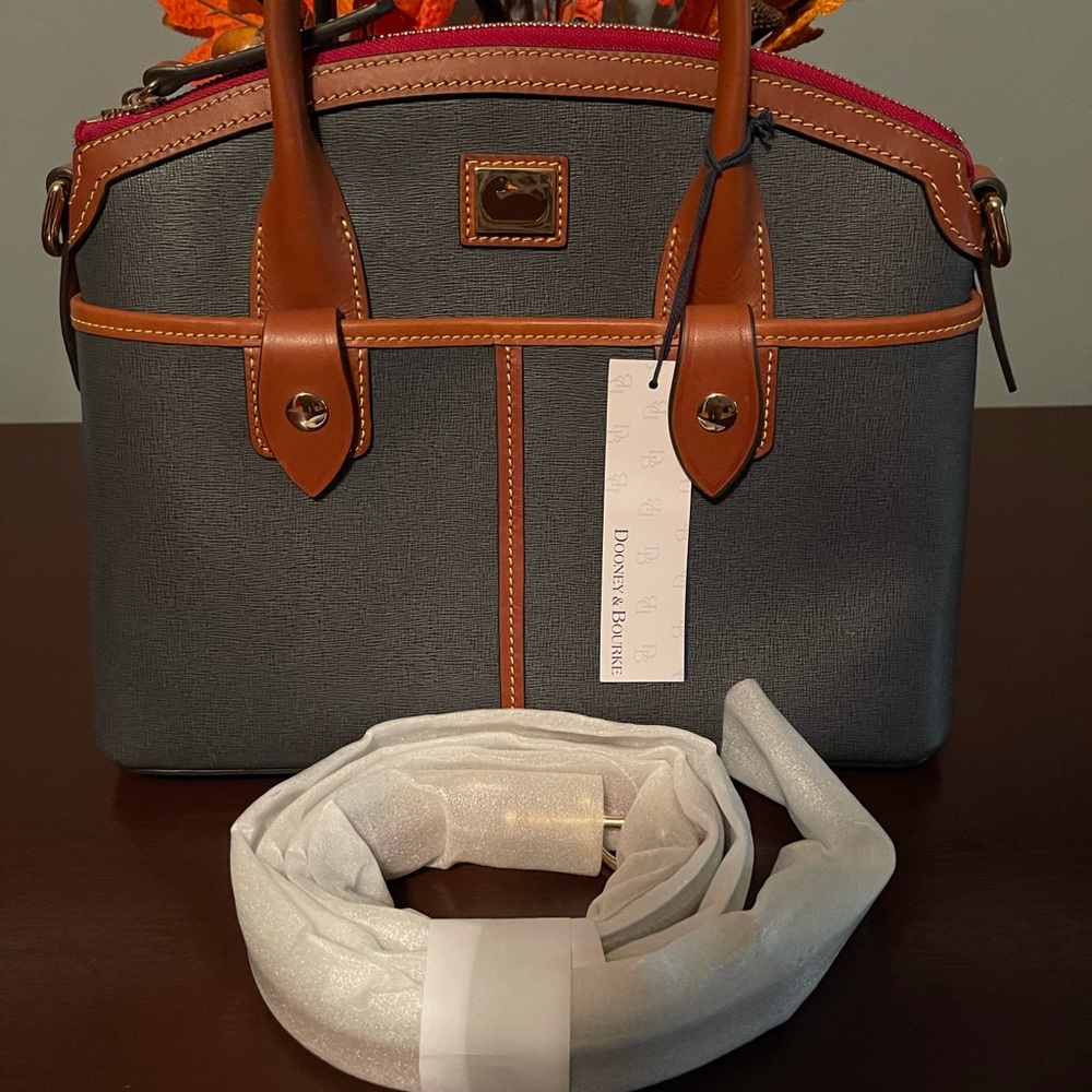 BLACK FRIDAY ONLY TODAY Brand New Dooney and Bourke Domed Satchel Gray